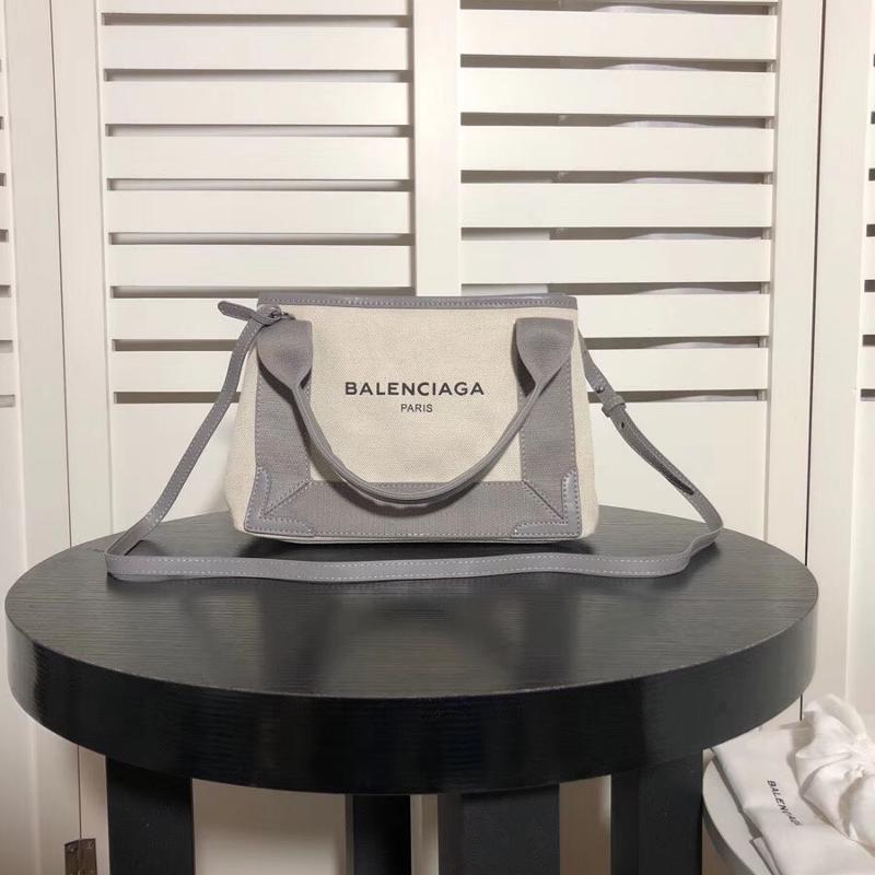 Balenciaga Bags 339933 Mini Canvas Beige Grey Edge